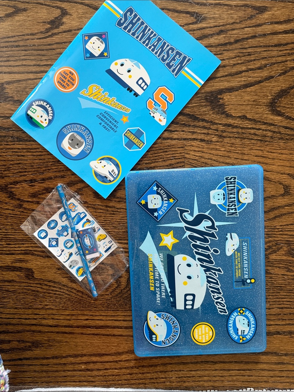2002 Shinkansen Bullet Train Blue Stationery Set – Notebook, Pencil Case